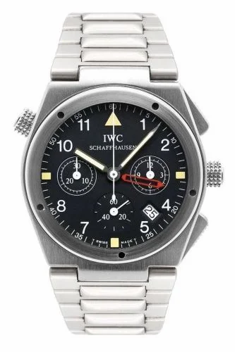IWC Ingenieur Mecaquartz Chronograph Alarm Stainless Steel / Black / Bracelet IW3805-01 (IW380501)